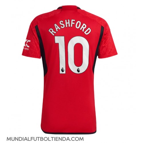 Camiseta Manchester United Marcus Rashford #10 Primera Equipación Replica 2023-24 mangas cortas